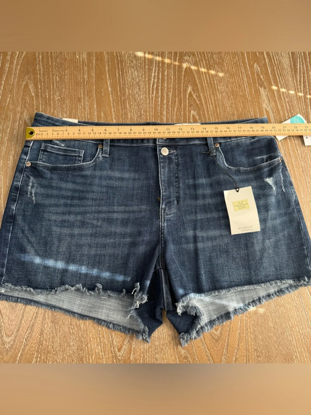 Cosmic Blue Love Dani Double High-rise Distressed Jean Shorts Women’s 16W NWT